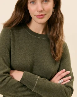 Hauts>Maison Sarah Lavoine Pull Auteuil - Kaki