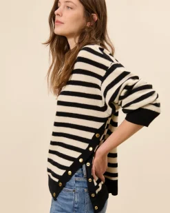 Hauts>Maison Sarah Lavoine Pull Ranelagh - Ecru/ Noir