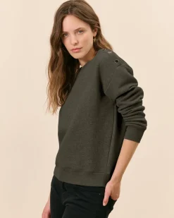 Hauts>Maison Sarah Lavoine Sweat Passy - Kaki