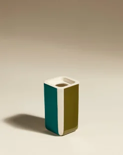 Vases>Maison Sarah Lavoine Vase Facettes - Tricolore Bleu Sarah / Mousse